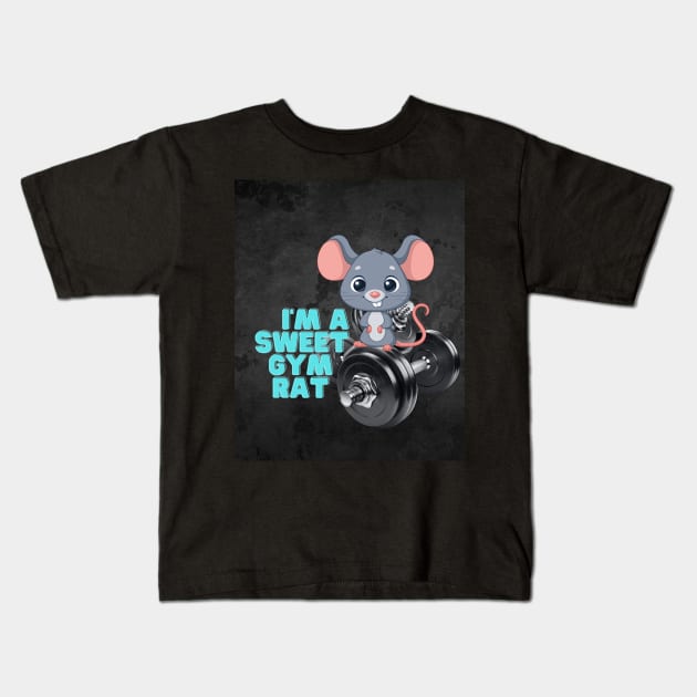 Sweet gym rat Kids T-Shirt by Studio468